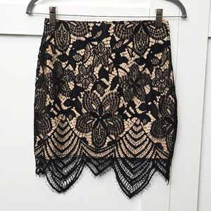 EXPRESS LACE OVERLAY SKIRT